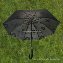 Rose Print J Handle Special Straight Umbrella (YSS0094-3-1)